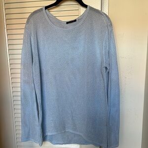 Cyrus Light Blue Women’s Mesh Crewneck Top